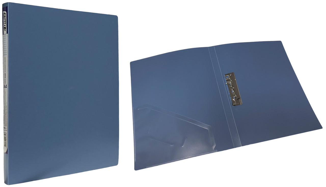 Папка з притиском 4OFFICE (4-221-06), 500 мкм, A4, 180 аркушів, синя